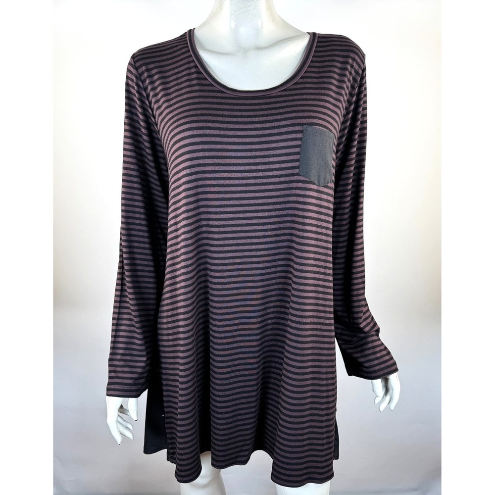 Comfy Marilyn Tunic Top Women 2X NWT $144 Long Sleeve Stretch Round Neck Shirt